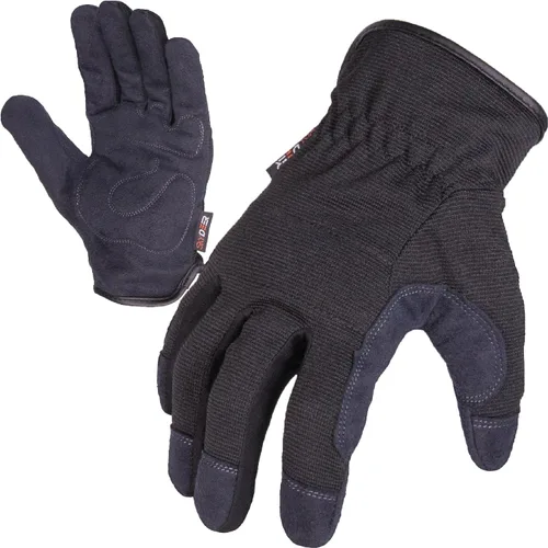 Miniatura 3 de SKYDEER Paquete de 3 pares de guantes de trabajo de cuero duraderos para jardinería y trabajo general (SD8810/L)