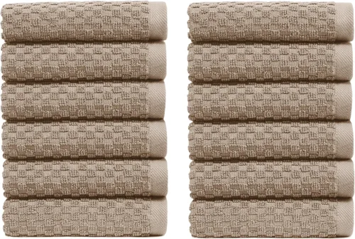 Miniatura 15 de COTTON CRAFT Sábanas de Baño con Tejido de Gofre - Juego de 2 Sábanas de Baño de Lujo Estilo Spa Europeo con Tejido de Gofre - Sábana de Baño de Gris