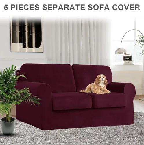 Miniatura 86 de Funda para Sofá de Terciopelo, Fundas Elásticas para Sofá para Funda Principal Separada/Respaldos y Cojines de Asiento, Funda para Sofá, para Fundas