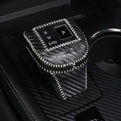 Miniatura 9 de XITER Cubierta de Perilla de Palanca de Cambios Automática de Cuero, Fundas Protectoras de Palanca de Cambios para Nissan Rogue 2014 2015 2016