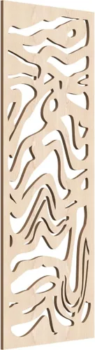 Miniatura 151 de 9 3/8"W x 24 3/8"H x 1/4"T Northfield Decorativos Paneles de Pared de Madera Calado, Abedul