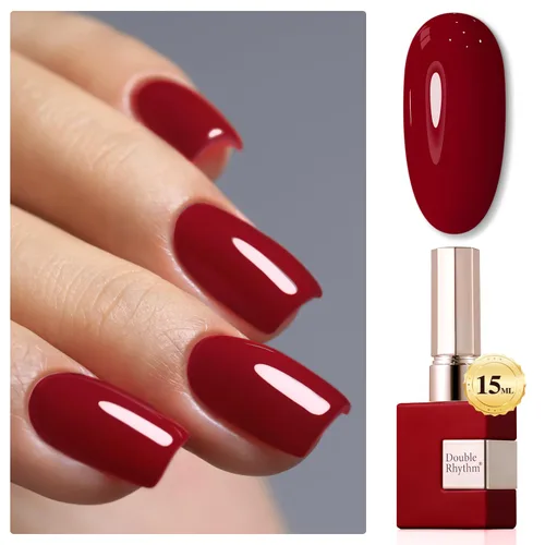 Miniatura 76 de Double Rhythm 15ml de esmalte de uñas en gel, color puro, mismo color, misma botella, esmalte de uñas de remoción para arte de manicura en salón