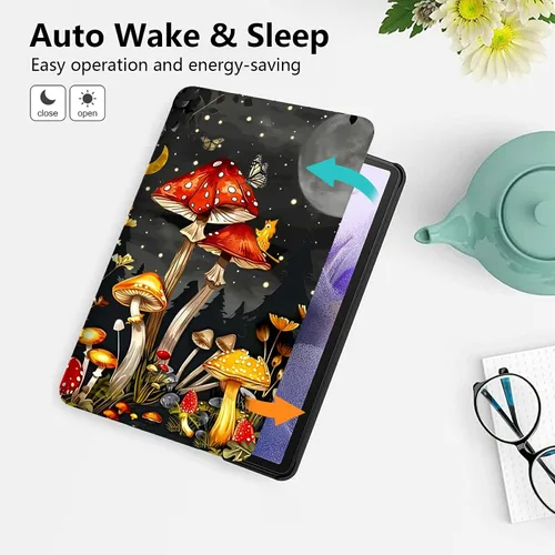 Miniatura 35 de Funda para tablet Fire 7 (12ª generación, versión 2022), delgada, a prueba de golpes, delgada, de piel sintética, con función de apagado/encendido