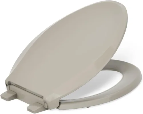 Miniatura 25 de KOHLER 4636-RL-0 Cachet ReadyLatch - Asiento de inodoro alargado con cierre lento, asiento de inodoro de cierre suave con tapa silenciosa, topes