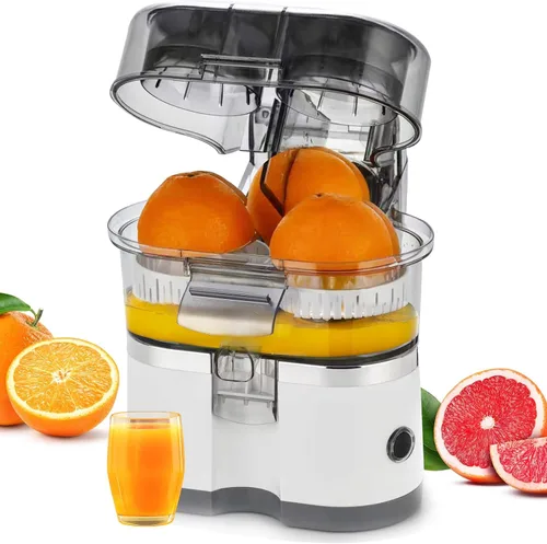 Exprimidor eléctrico de 100 W, máquina de jugo de cítricos doble de 16.9 fl oz con motor potente de 18000 rpm, piezas fáciles de limpiar y aptas