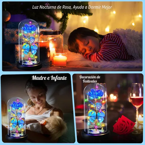 Miniatura 4 de Regalos de Cumpleaños de Rosa Flor de Mariposa Azul - Regalos para Mujeres para Ella Día de San Valentín Día de las Madres Aniversario Navidad