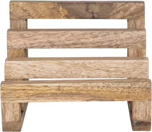 Miniatura 11 de Creative Co-Op - Soporte para tabla de cortar de madera de mango de 6 pulgadas con 3 secciones para cocina, natural