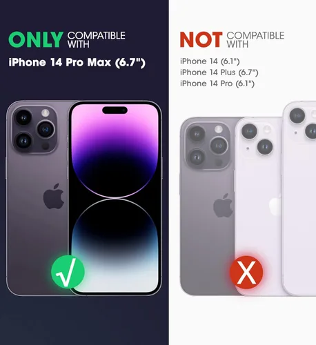 Miniatura 2 de SUPCASE Funda para iPhone 14 Pro Max con protector de pantalla (Unicorn Beetle Pro), [soporte integrado y clip para cinturón] Funda protectora
