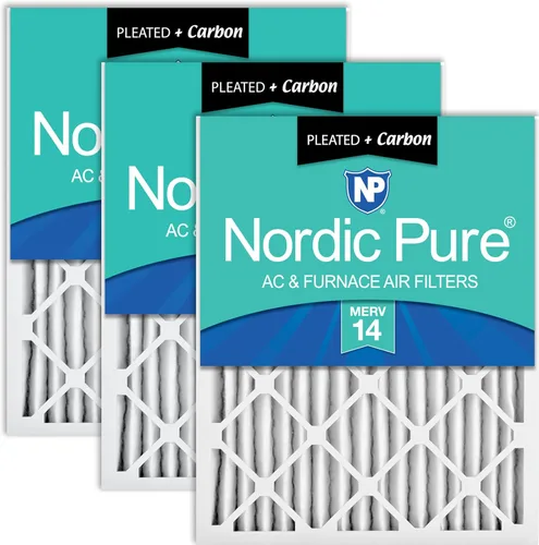 Miniatura 8 de Nordic Pure Filtros de aire plisados MERV 12 de 24 x 24 x 2 (tamaño real: 23 3/8 x 23 3/8 x 1 3/4)