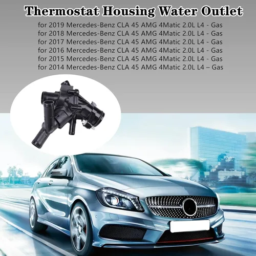 Miniatura 3 de Salida de agua de carcasa del termostato del refrigerante del motor 2702000615 para Mercedes CLA250 GLA250 CLA45 AMG GLA45 AMG 2.0L - Reemplaza