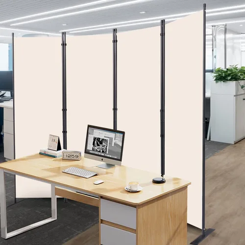 Miniatura 7 de CHOSENM Divisor de habitación, 4 paneles plegables de privacidad con pies de soporte más anchos, partición de habitación portátil de 6 pies
