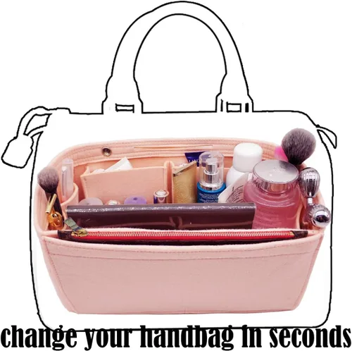 Miniatura 41 de LEXSION Organizador de fieltro para bolso – Bolsa de bolsillo múltiple en bolsa organizadora