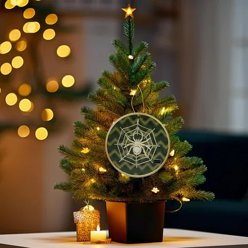 Miniatura 8 de Matashi Adorno artístico con estampado de araña 5D, adornos colgantes de araña de la suerte para decoración del árbol de Navidad, con historia