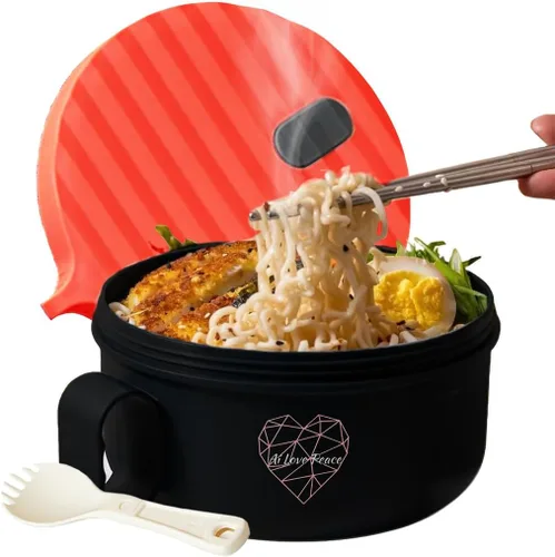 Miniatura 22 de AI LOVE PEACE Tazón de ramen, olla de ramen, tazón de ramen para microondas, tazón grande de fideos de 40 onzas, tazón para microondas, cuencos