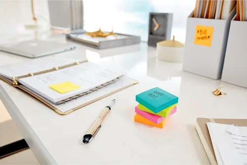 Miniatura 11 de Post-it Notas súper adhesivas, 4 blocs de notas adhesivas, varios tamaños, suministros de regreso a la escuela, productos de oficina, 2 veces más