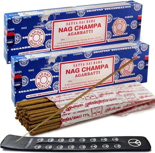 Miniatura 28 de TRUMIRI Paquete de soportes para incienso con varillas de incienso Satya Sai Baba Nagchampa de 3.53 oz (100 g) - Paquete de 1