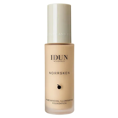 Miniatura 10 de IDUN Minerals Base líquida Norrsken – Cobertura suave y sedosa – Acabado luminoso y húmedo para piel seca y opaca – Maquillaje vegano y resistente