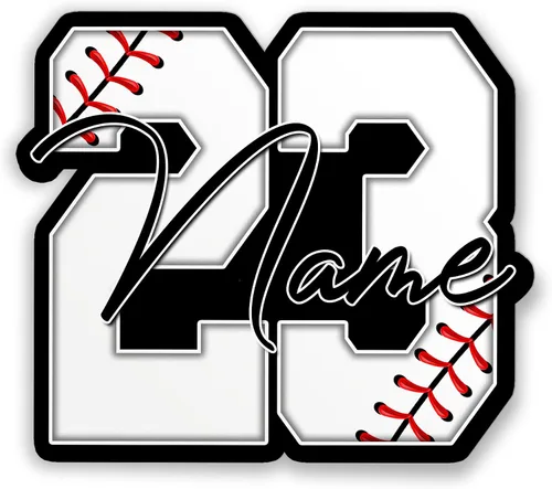 Miniatura 13 de (Nueva Actualización) Pegatina de Nombre Colorida Personalizada Pegatina de Nombre y Número Personalizada para Casco de Béisbol Sóftbol Regalos