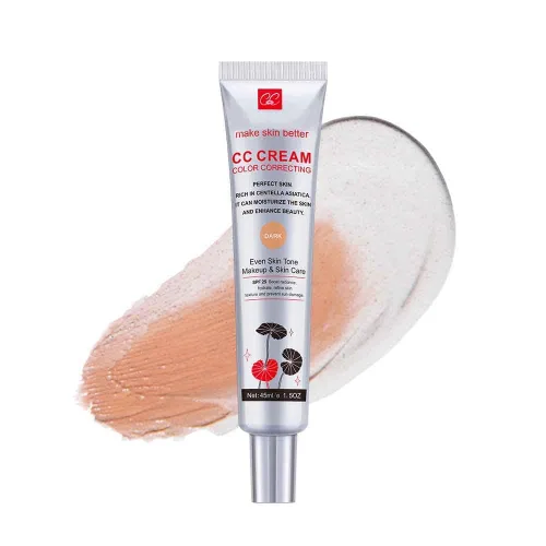 Crema CC Correctora de Color con SPF 25, Base de Cobertura Ligera, Suero Hidratante, Maquillaje y Cuidado de la Piel de Tono Uniforme, Aumenta la