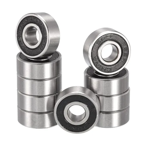 R2-2RS Rodamientos de bolas de ranura profunda, ID 1/8" x DI 3/8" x Ancho 5/32" Rodamiento de bolas sellado de doble goma Pre-lubricado Acero cromo