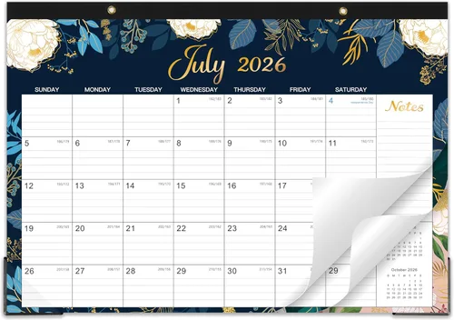 Miniatura 10 de Calendario de escritorio 2026 - Ene. 2026 - Dic. 2026, calendario de escritorio mensual grande de 12 meses 2026, 17 x 12 pulgadas, tapete