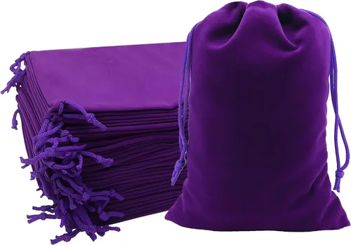 Miniatura 87 de Mandala Crafts Bolsas de terciopelo negro con cordón de 14 x 14 pulgadas, 10 bolsas grandes de terciopelo con cordón a granel para regalos de fiesta