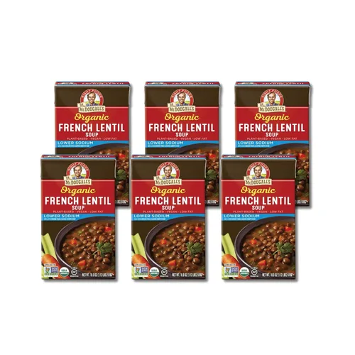 Miniatura 16 de Dr. McDougall's Right Foods Vegetales de lentejas orgánicas con sopa vegana de col rizada, 18 onzas (paquete de 6) sin gluten, USDA orgánico, sin