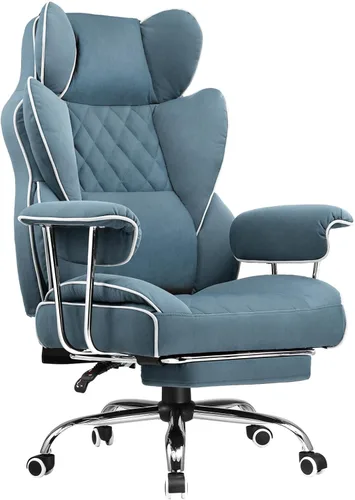 Miniatura 17 de COMHOMA Silla de Oficina Grande y Alta, Silla Gaming de Cuero con Respaldo Alto y Reposapiés, Silla de Oficina Ejecutiva Ergonómica con Soporte