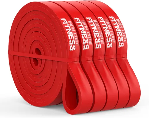 Miniatura 9 de Iron Core Fitness Paquete de 5 bandas de resistencia largas de calidad de gimnasio, amadas por profesionales del fitness para entrenamientos