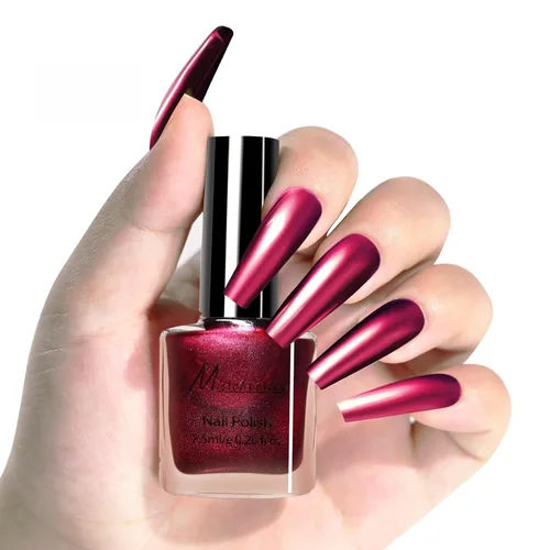 Miniatura 24 de Esmalte de Uñas Dorado Champán con Efecto Espejo Metálico, Laca de Uñas Brillante de Secado Rápido y Larga Duración, Cromo para Manicura DIY