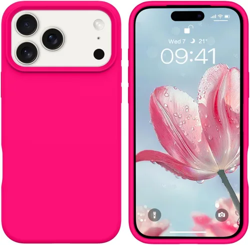 Miniatura 233 de GUAGUA Funda compatible con iPhone 17 Pro Max de 6.9 pulgadas, silicona líquida, goma de gel suave, delgada, forro de microfibra delgada