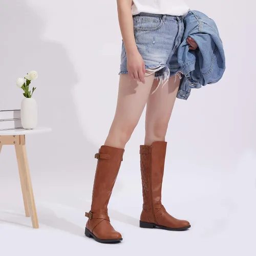Miniatura 2 de Jeossy Botas de equitación de 50 hasta la rodilla para mujer con hebilla de metal