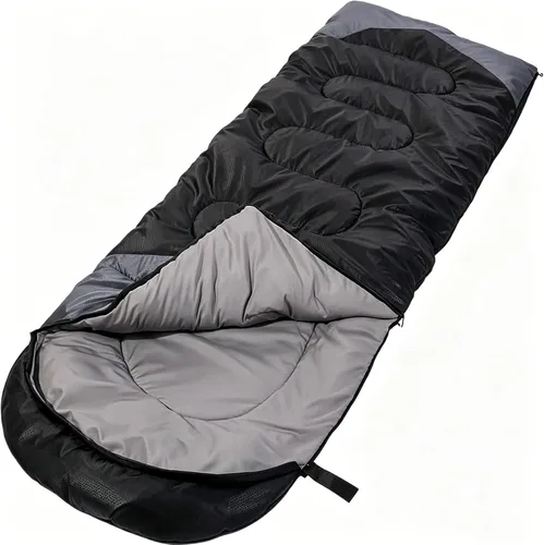 Miniatura 11 de SWTMERRY Saco de dormir para 3 estaciones (verano, primavera, otoño) clima cálido y fresco, ligero, impermeable, para uso en interiores y Verde