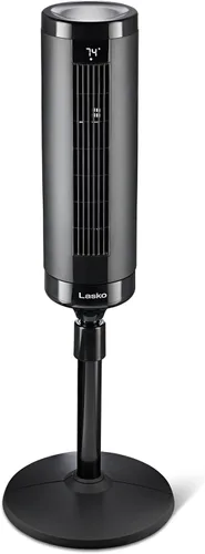 Miniatura 13 de Lasko Ventilador de torre ajustable de elevación de 42 a 54 pulgadas, ventilador de pedestal, flujo de aire de 31 pies/s, silencioso 28 dB