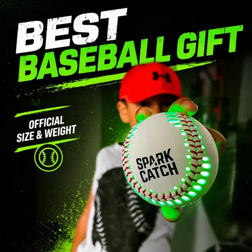 Miniatura 3 de SPARK CATCH Béisbol iluminado, béisbol que brilla en la oscuridad, accesorios de equipo deportivo, regalos para niños de 8, 9, 10, 11, 12, 13, 14