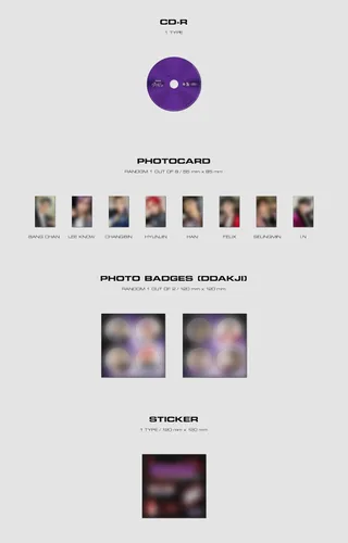 Miniatura 4 de Stray Kids - Oddinary, Jewel Case (SEUNGMIN Cover incl. CD, PhotoBook, Photocard, Photo Badges, Sticker, PreOrder Benefit, Extra Photocards)