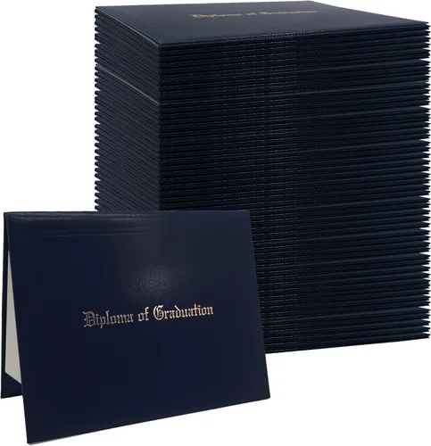 Miniatura 26 de GraduationMall Cubierta impresa para diploma para certificado 8.5 x 11 pulgadas, real, paquete de 1