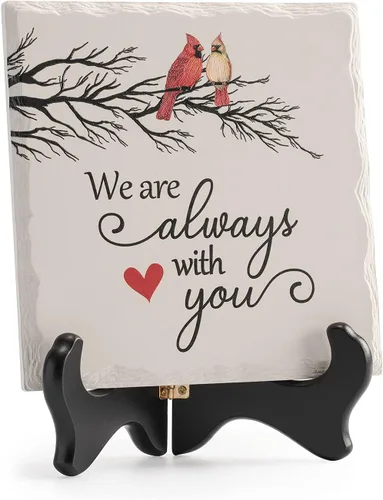 Miniatura 12 de LukieJac - Regalos de condolencia para la pérdida de un ser querido en memoria de madre y padre, placa con soporte de madera, regalos