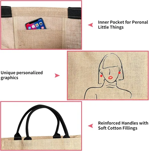 Miniatura 2 de Bolsa de playa grande para mujer con bolsillo frontal transparente, bonita bolsa de paja para uso en verano, bolsa de compras reutilizable