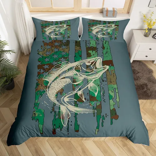 Miniatura 20 de Feelyou Juego de ropa de cama con patrón de sushi, funda de edredón de estilo japonés para niños, niñas, adolescentes, funda de edredón con temática
