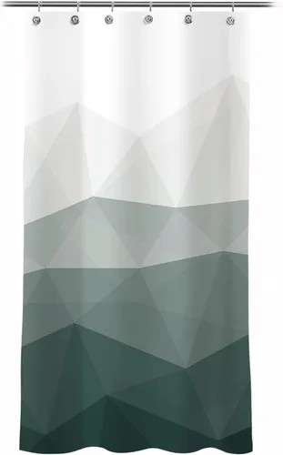 Miniatura 14 de Sunlit - Cortina de ducha de diseño de 36 x 72 pulgadas ombre azul pequeña para cabina de ducha RV de medio tamaño, cortinas estrechas para baño