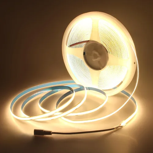 Miniatura 8 de Aclorol COB - Tira de luces LED para TV de 5 V, alimentada por USB, luz blanca cálida, 6.56 pies, 320 LED/M COB, tira de luz flexible para TV