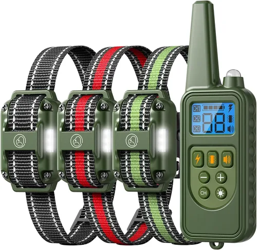 Miniatura 7 de Collar electrónico para perro con control remoto, collar de entrenamiento de perro impermeable de 2600 pies para perros pequeños, medianos