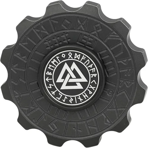 Miniatura 9 de Freelove Juguete para ansiedad vikingo con diseño de pirata y chismes, juguete giratorio de metal de cobre para adultos, rodamiento premium para 4 ~