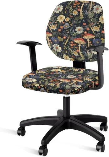 Miniatura 19 de Talayituse - Funda para silla de oficina o computadora con estampado de estrellas de playa, funda de asiento dividida elástica, extraíble y lavable