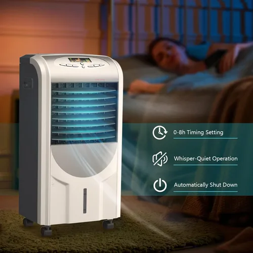 Miniatura 4 de KOTEK Enfriador de aire y calentador, enfriador de aire evaporativo portátil 5 en 1 con función de anión, temporizador de 8 horas, 3 modos y 3
