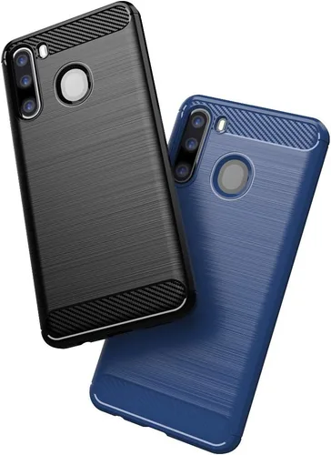 Miniatura 6 de Asuwish Funda compatible con Samsung Galaxy A21, protector de pantalla de vidrio templado y accesorios para celda, fundas delgadas de silicona suave