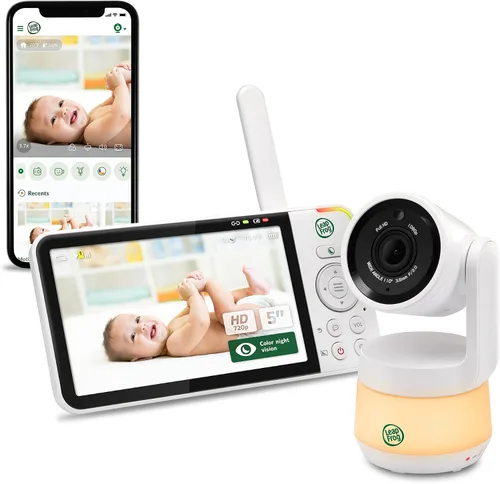Miniatura 2 de LeapFrog Monitor de bebé LF925HD con cámara y audio, monitor de bebé de acceso remoto WiFi de 1080p, cámara panorámica e inclinación de 360°, zoom