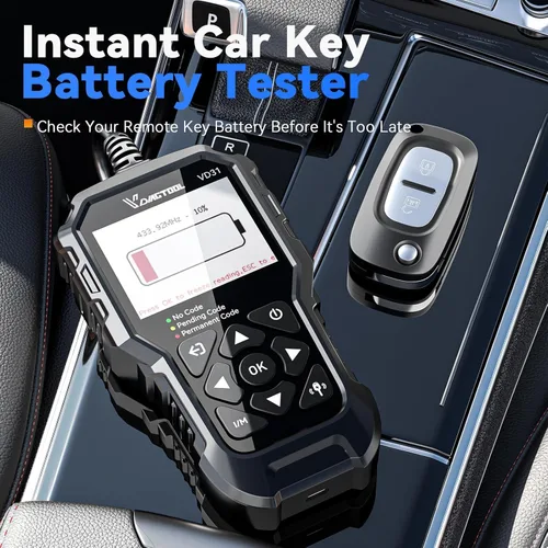 Miniatura 5 de VDIAGTOOL Escáner OBD2 mejorado VD31, lector de código de motor 3 en 1, probador de batería de llave de coche y probador de batería de automóvil