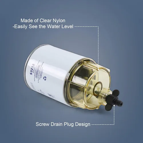 Miniatura 4 de Conjunto de filtro de separador de agua de combustible marino S3213 Elemento de filtro con cuenco de recolección de repuesto para motor fueraborda